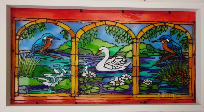 Swan on the river